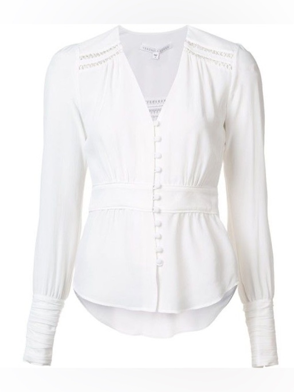 Veronica Beard Ivory Romani Boho Silk Blouse size 0